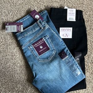 2 Pair Gloria Vanderbilt “Amanda” The Original Jean - Brand New with Tags.